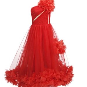 Elegant One-Shoulder Party Dress Sleeveless Long Gown for Christmas & New Year Celebrations