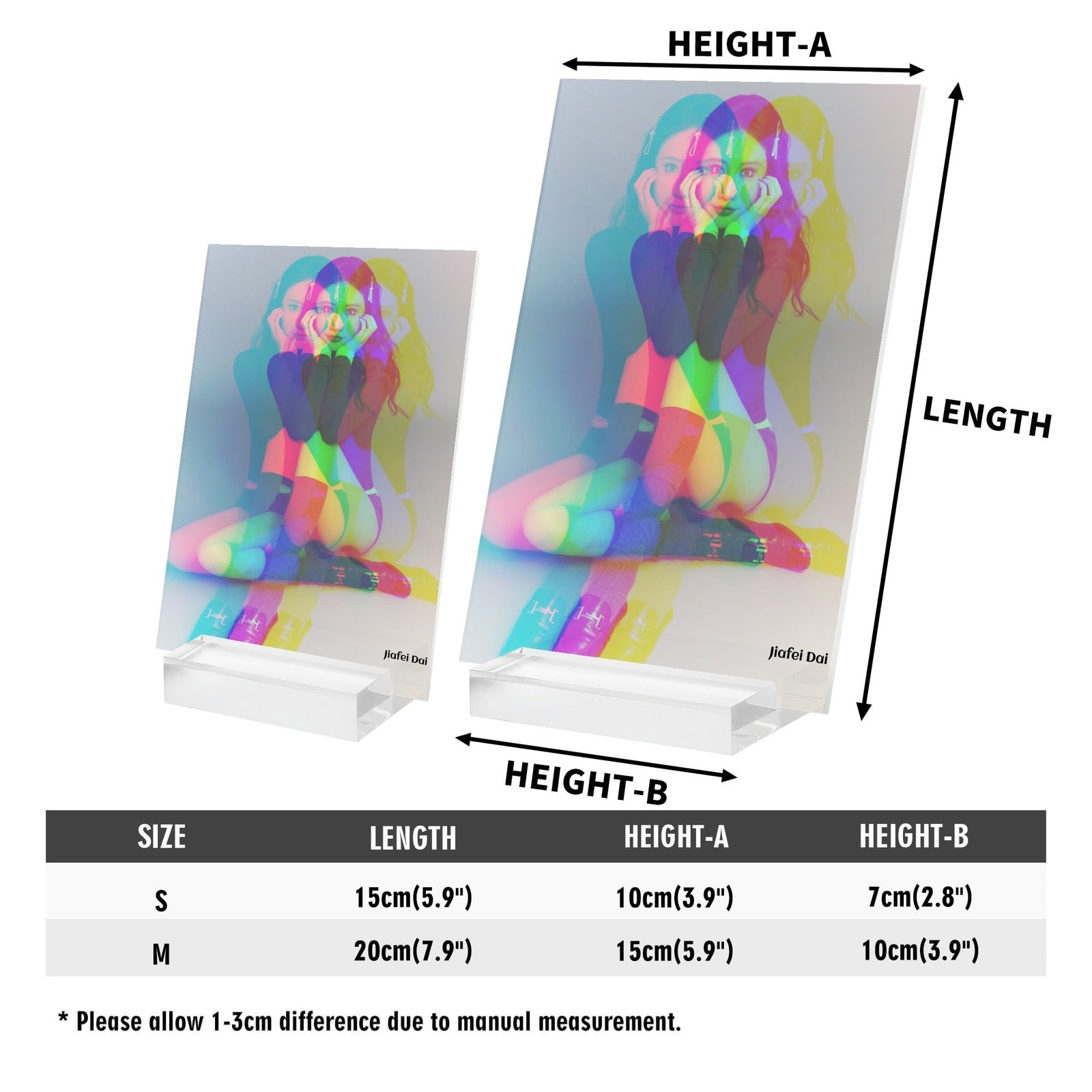 Featured image for 'Personalised Name Acrylic Menu Holder Table Signs Stand with Base'